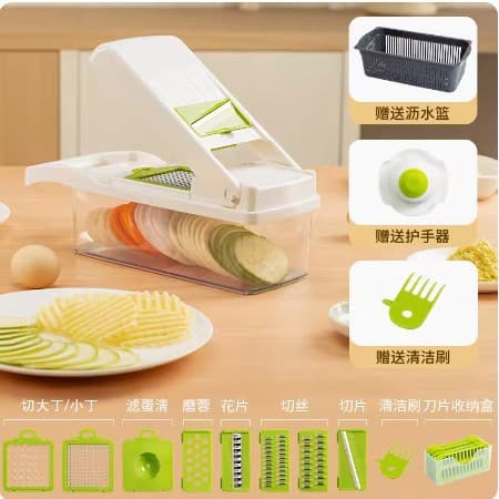 Multi-Functional Vegetable Cutter, Grater for Shredding Radishes, Slicer for Kitchen Use, Potato Shredder, Slicer, and Dicer