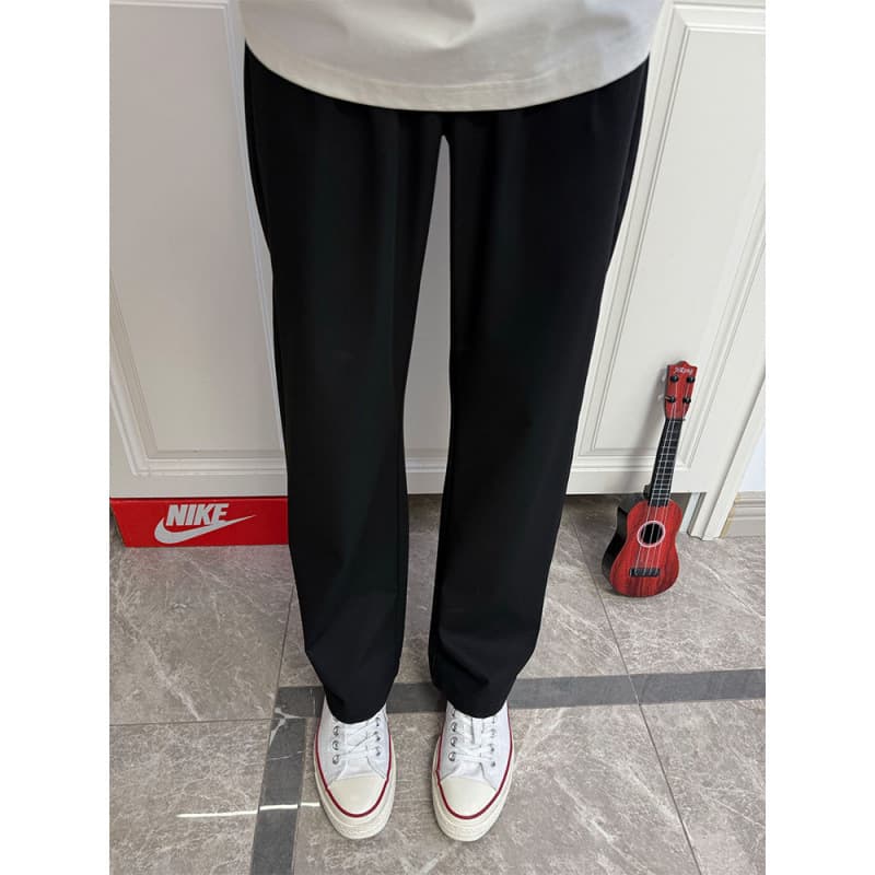 2025 Men's Summer Thin Ice Silk Dress Pants Quick-Dry Athletic Drape Casual American Style Trousers Breathable Slimming Straight-Leg Pants