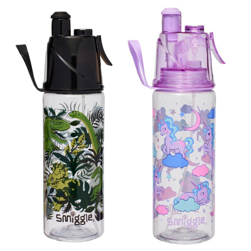 Australia Smiggle Spray Bottle 560ml Large Capacity Water Bottle, Sports Spray Straw Cup for Primary and Secondary School Students