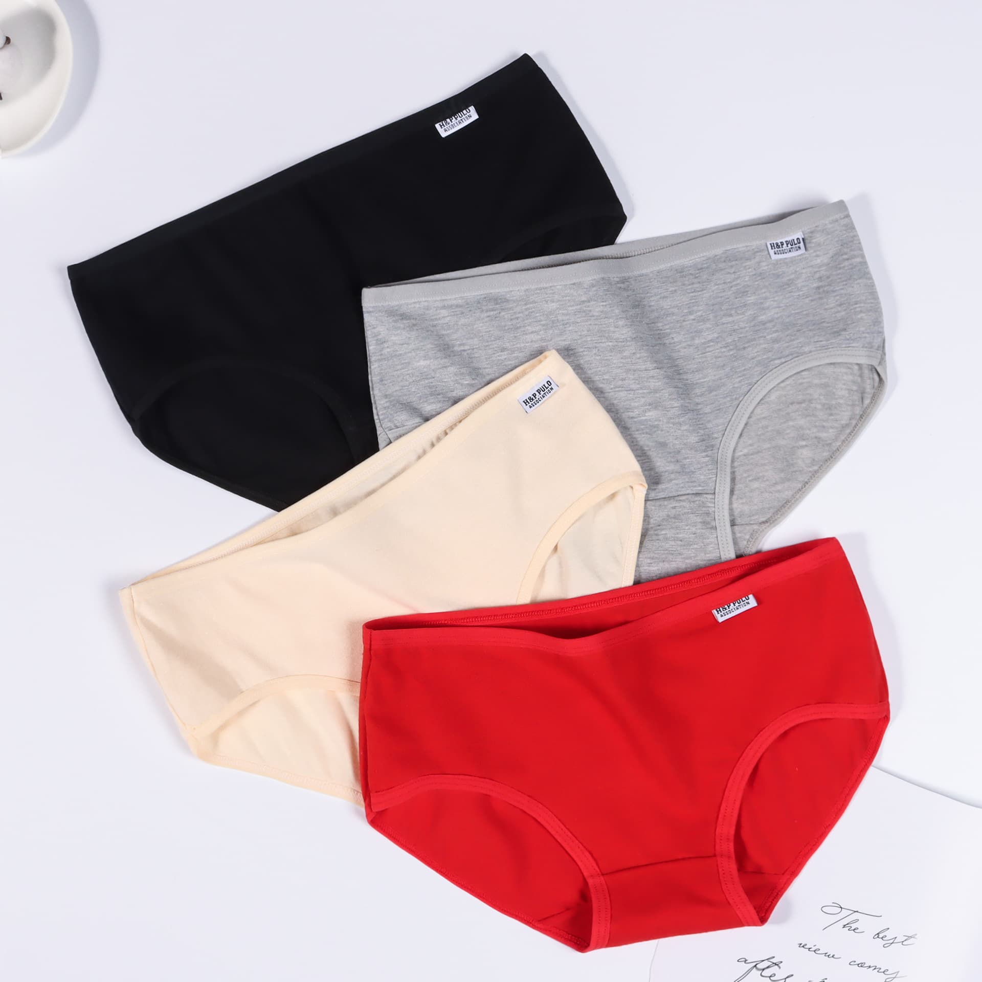 A001 Cotton Women's Panties Wholesale Candy Color Simple Women's Panties Solid Color Girl Triangle Briefs