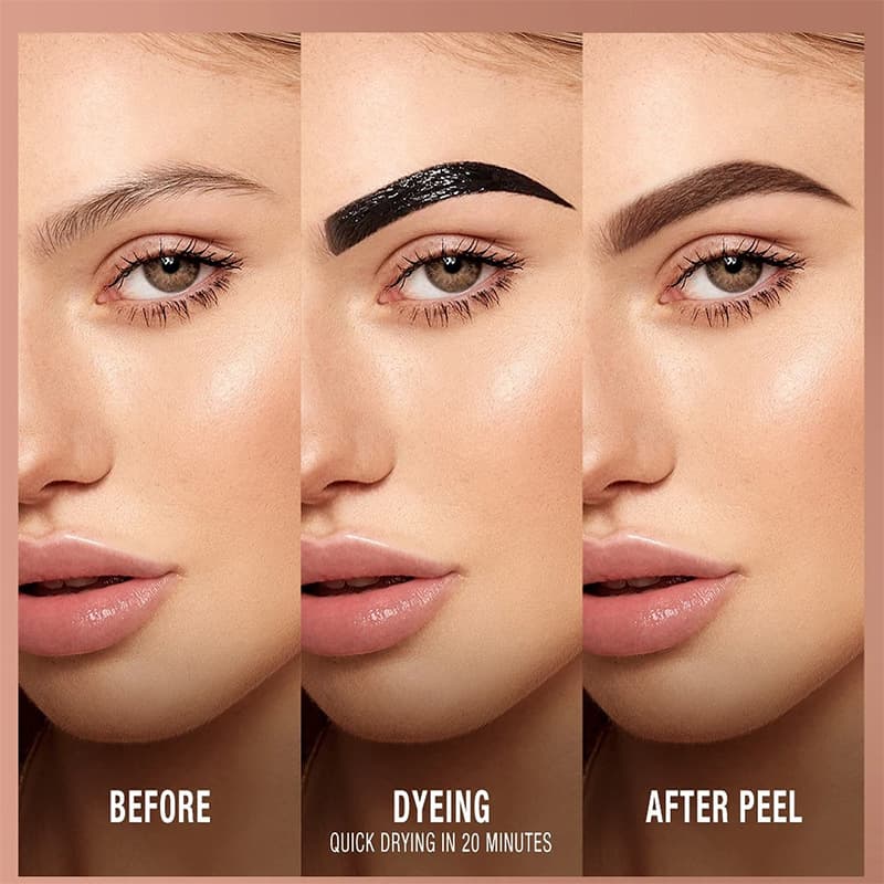 Cross-border Hot Selling Peel-off Eyebrow Gel Tint Waterproof Long-lasting Setting Non-fading Eyebrow Dye Semi-permanent Eyebrow Pen In Stock