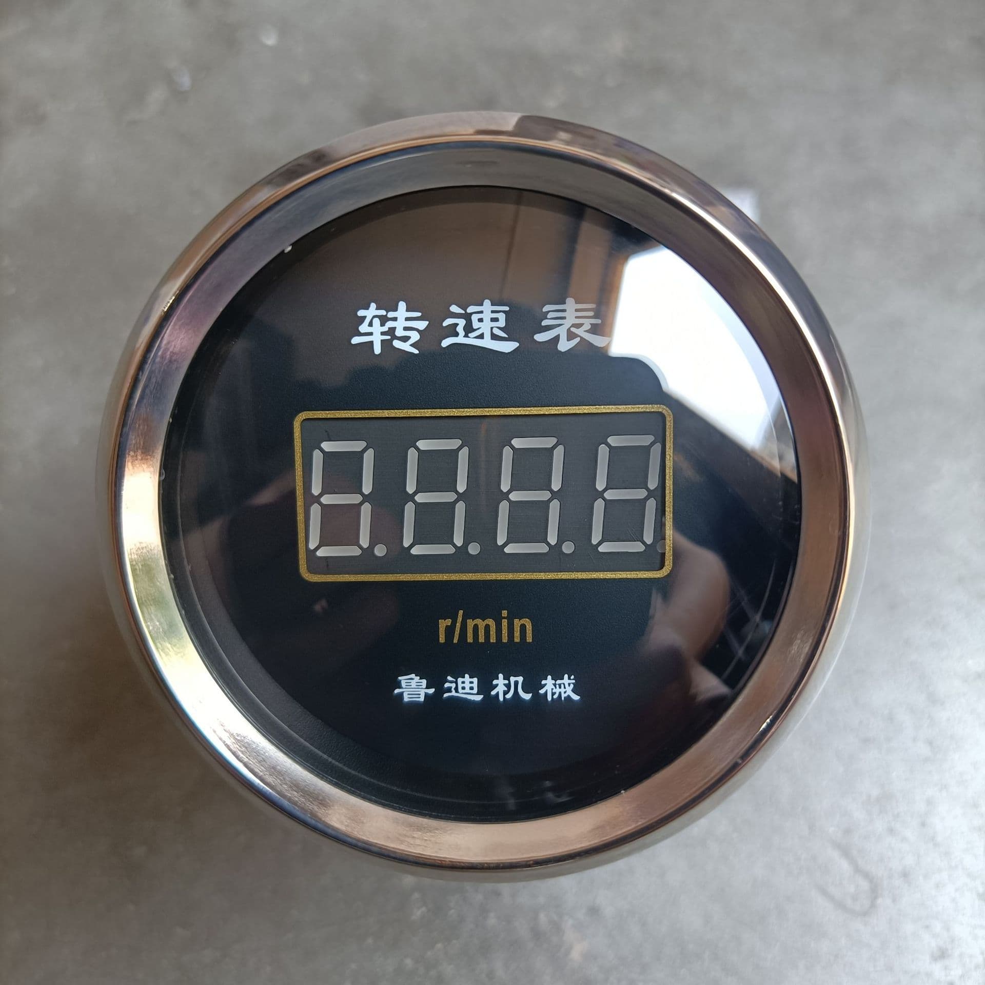 Corn harvester tachometer 52mm 4-digit display bearing speed, cylinder speed, roller speed 12V/24V