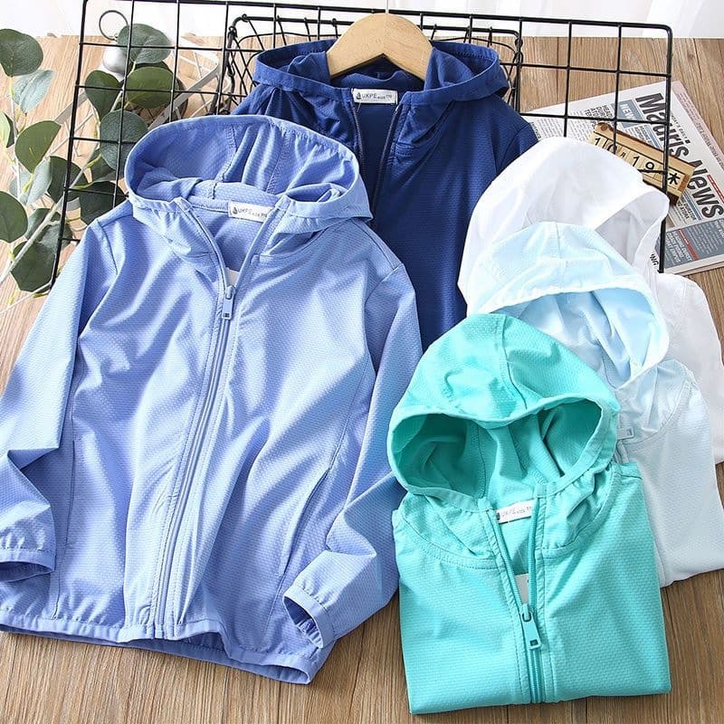 2026 New Children's Sun Protection Jacket, Summer Thin Breathable Coat for Boys and Girls, Baby Ice Silk Skin Jacket
