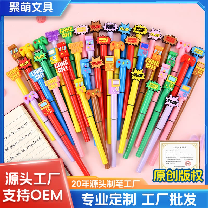 Retro Game Console Series Pen Set for Kids - Cute Cartoon Refillable Direct-Flow Rollerball Pens, Adorable Stationery for Journaling