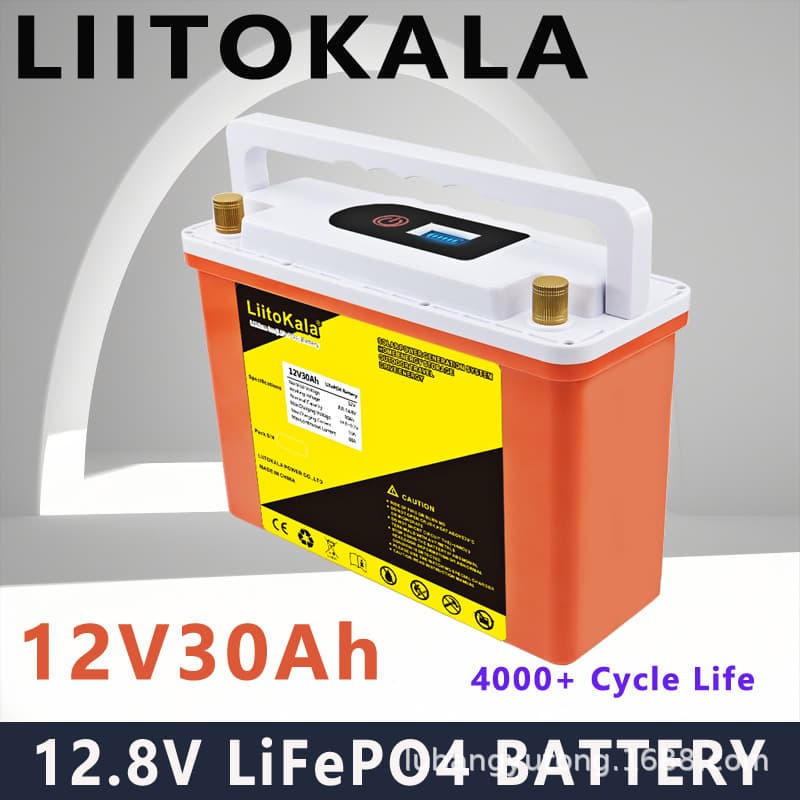 Cross-border exclusive supply of LiitoKala 12V30Ah lithium iron phosphate solar camping energy storage battery LiFePO4
