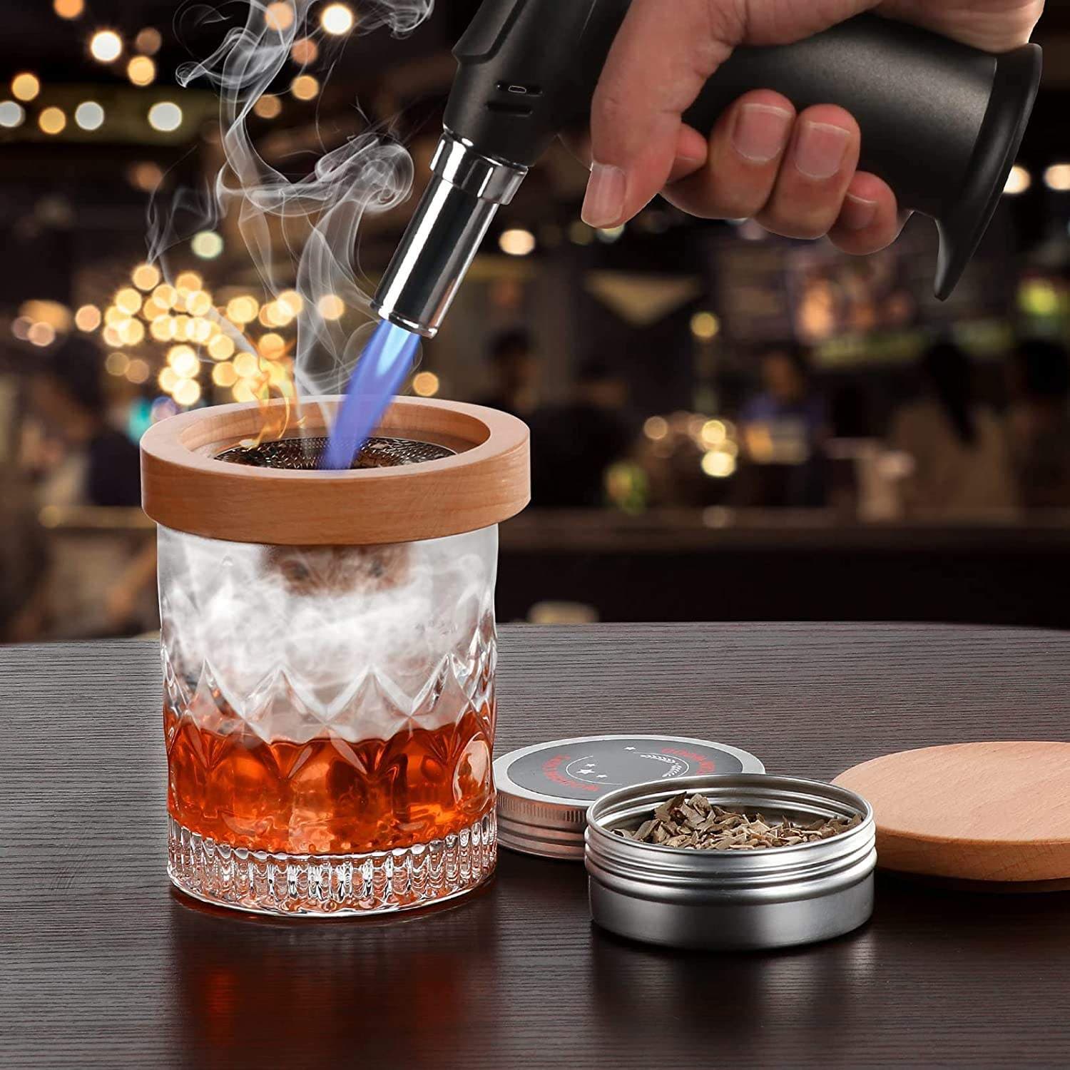 Wholesale Cocktail Smoker Set Whiskey Smoker Filter Wood Chips Torch Bartending Bartender Kit