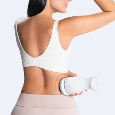 Home wireless handheld rotary massager for full-body relaxation, fatigue relief, and abdominal massage.