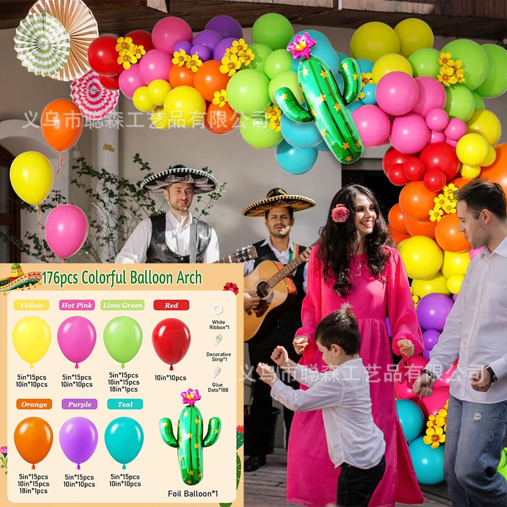 Hot selling girl birthday balloon set baby first birthday party pink series background wall decoration