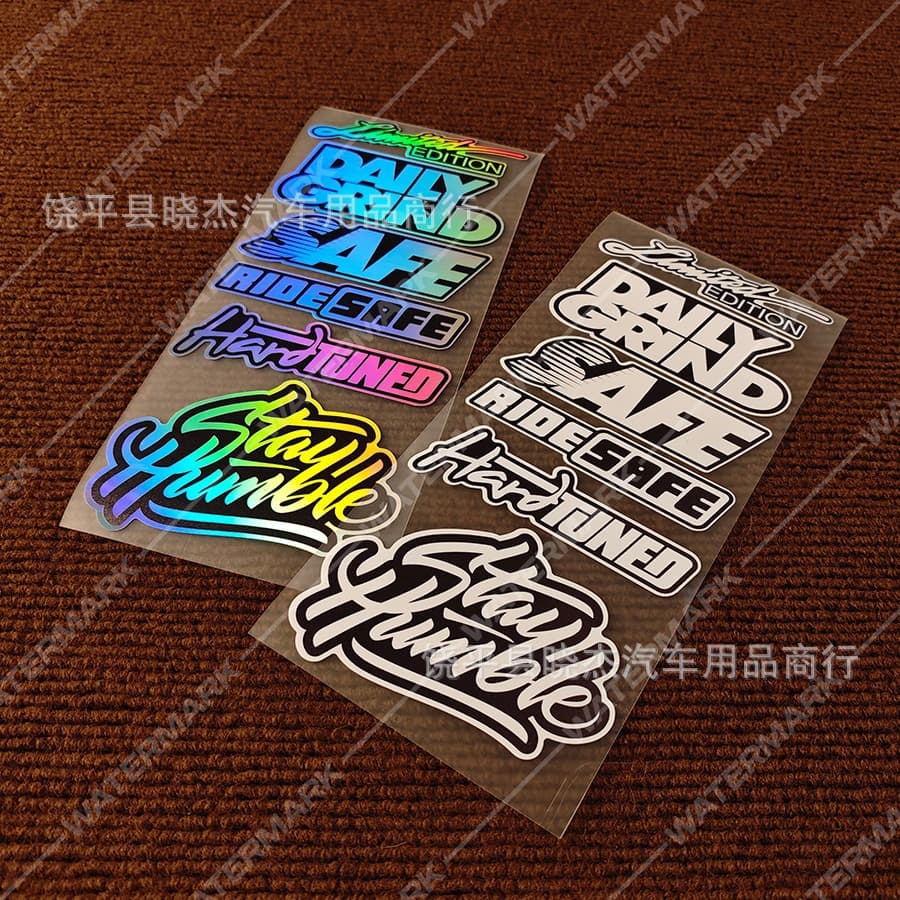 Cross-border Best Seller Amazon TEMU Exclusive Personalized Sponsor Motorcycle Electric Scooter Car Sticker Laser