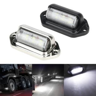 Factory Direct 6LED Truck License Plate Light, Car Truck Bus Trailer Tail Light, Side Marker Light 12-24V