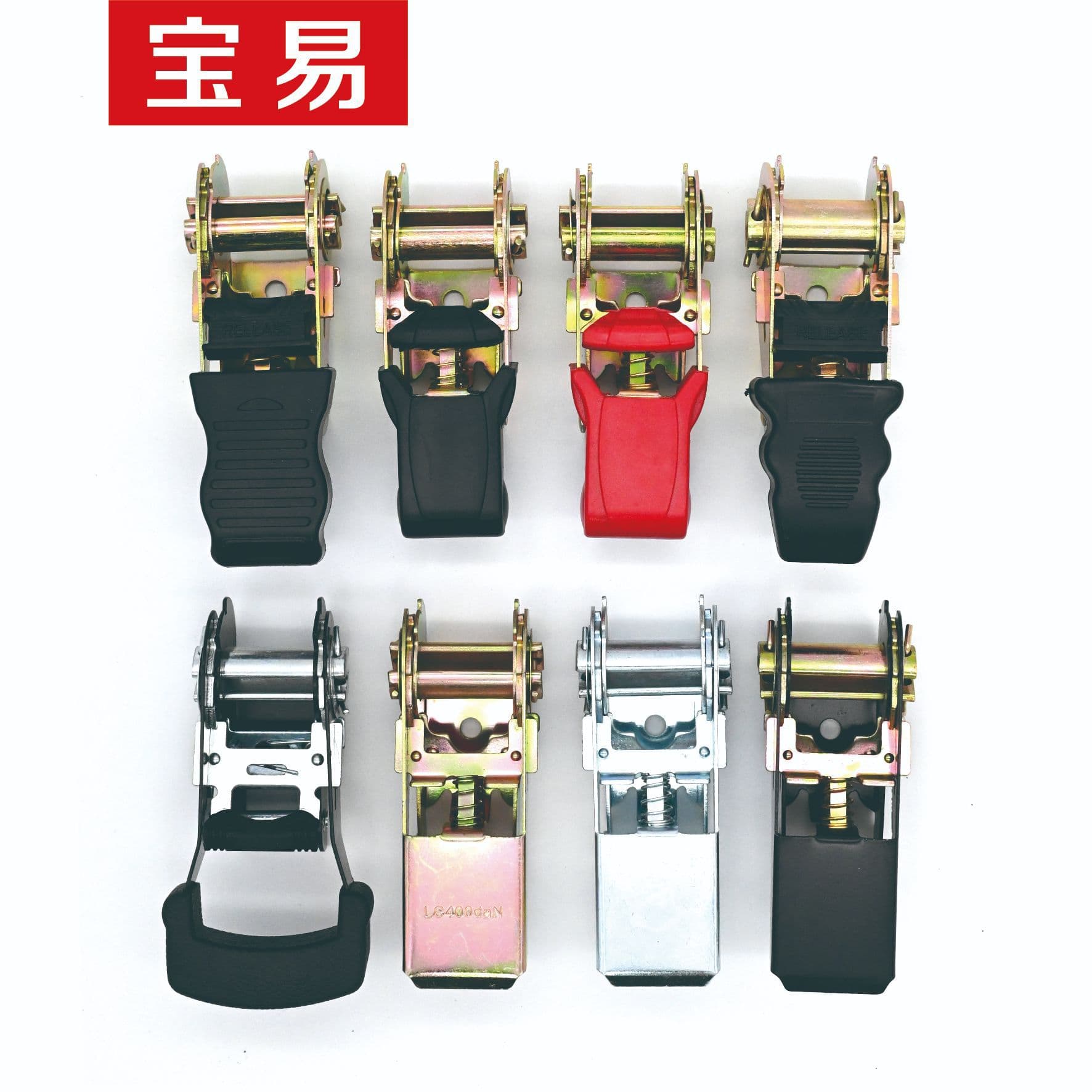 Factory wholesale 1-inch tensioners, polyester binders, metal ratchet complete sets of lashing straps 25mm 2-inch 50mm