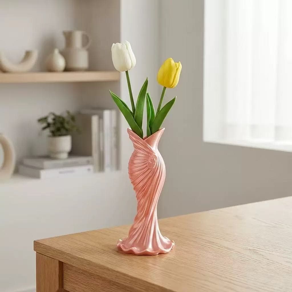 3D Printed Dress Vase Decoration Modern Minimalist Living Room Dining Table Floral Arrangement High-End Artificial Flower Vase