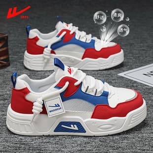 Warrior Shoes Men's Versatile Casual Sneakers Summer Single Mesh Men's Shoes Trendy High-End Thick Sole Sneakers Men's 2026 New