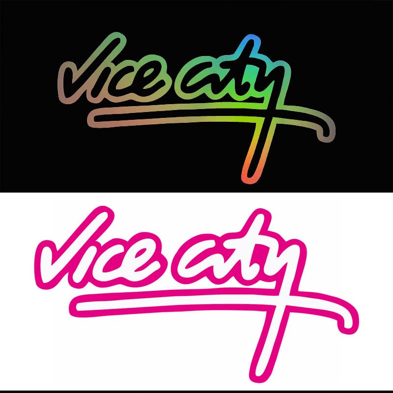 Cross-border trade Vice City car sticker window glass sticker laser electric vehicle motorcycle body decoration sticker