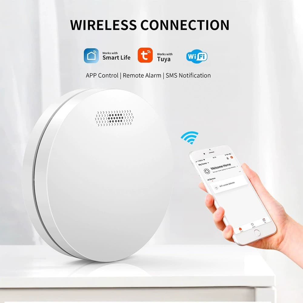 Independent Optical Smoke Detector Fire Alarm Sensor DC 3V Power Supply 0~40 Environmental Temperature ≤95 Humidity Range