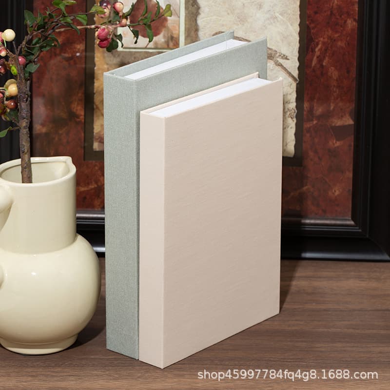 Openable book model, linen-style Chinese-style simulated bookcase prop, book, sales office decoration fake book
