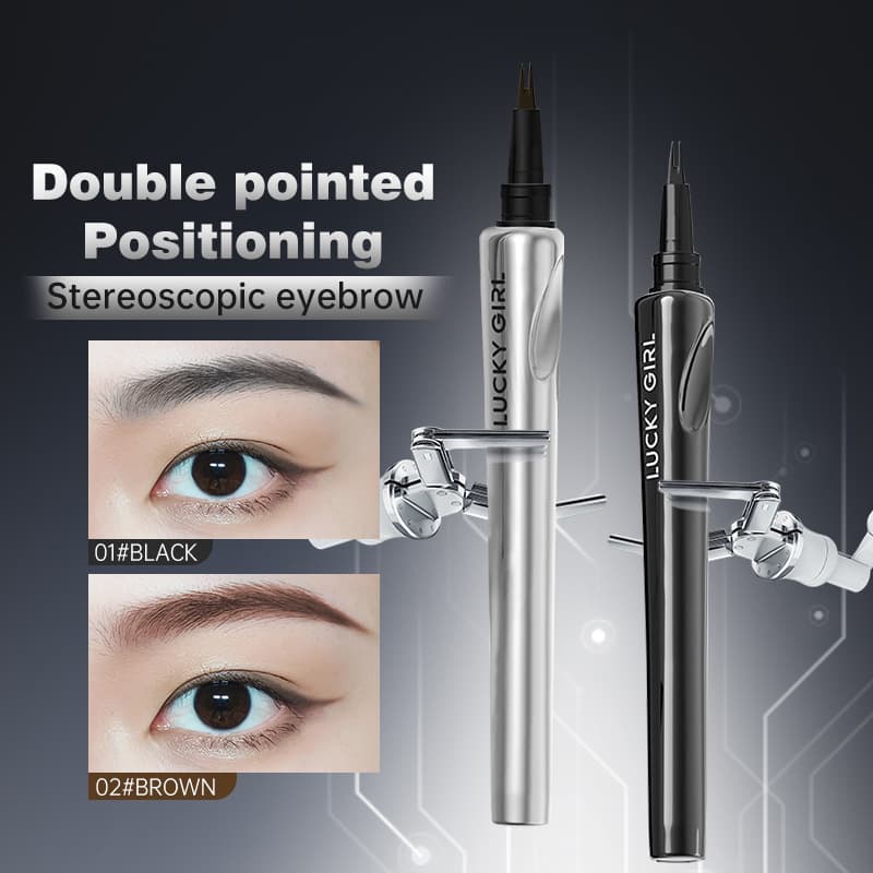 MAYCHEER Two-Fork Positioning Eyebrow Pencil Waterproof Sweatproof Natural 3D Wild Eyebrow Women