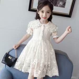 2026 Children's Summer New Children's Summer Dresses Children's Clothing Gauze Skirts Fashionable Girls Short-Sleeved Princess Skirts Dresses