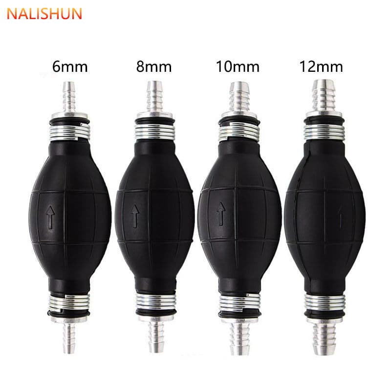 Car Fuel Pump Ball Type Hand Oil Pump Hose Connection Manual Hand Press Oil Change 6-12mm Rubber