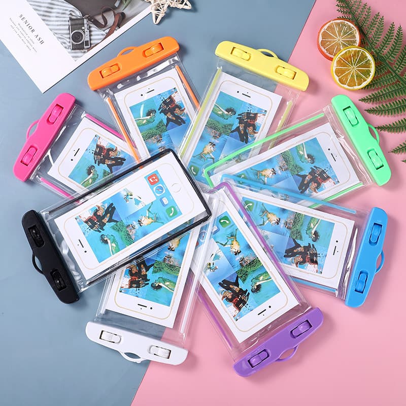 PVC Glow-in-the-Dark Phone Waterproof Bag Transparent Fluorescent Diving Waterproof Case Touchscreen Luminous Sealed Swimming Waterproof Pouch