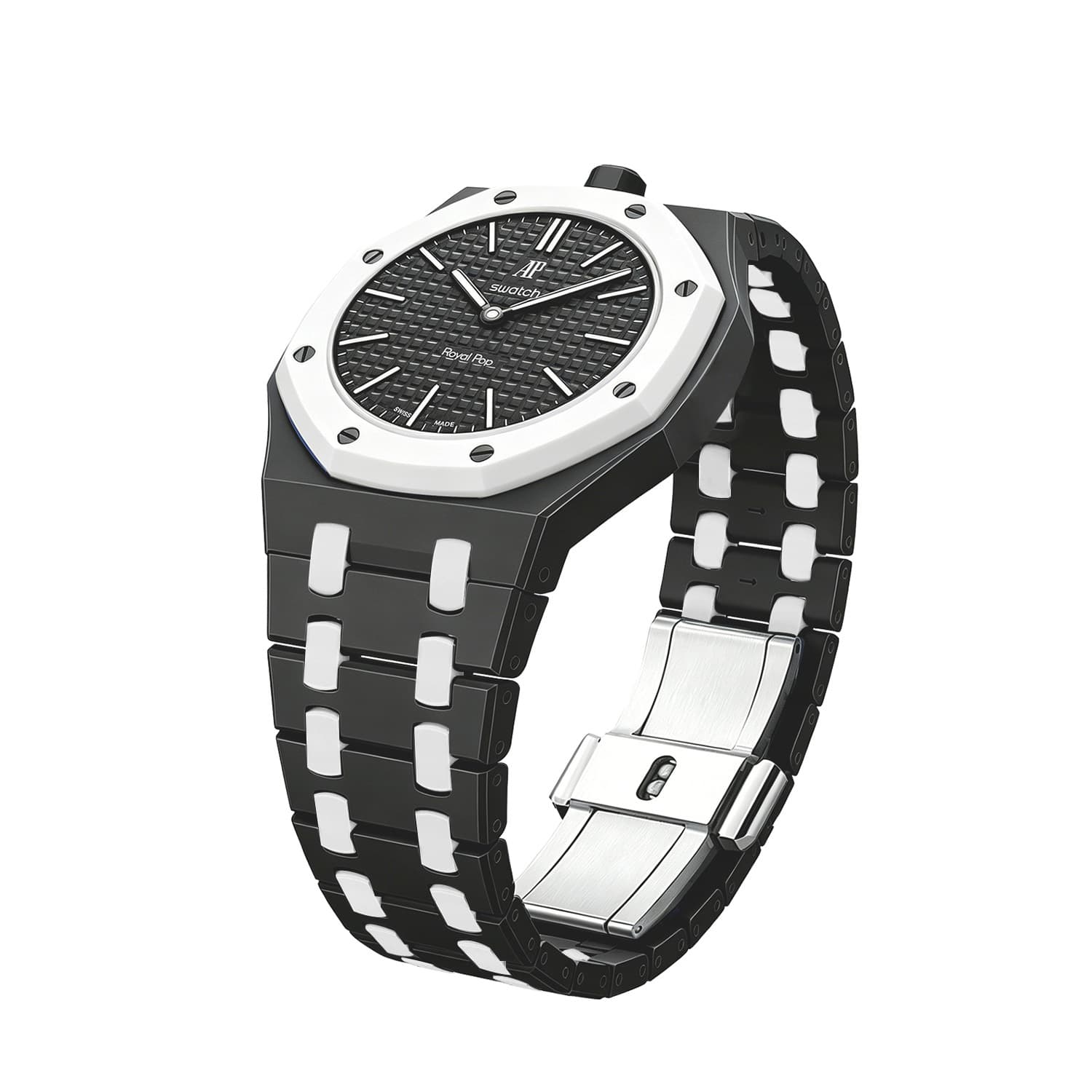Custom AP Swatch Collaboration Modified Case Love Pen Watch Case Swatch Integrated Ceramic Watch Band