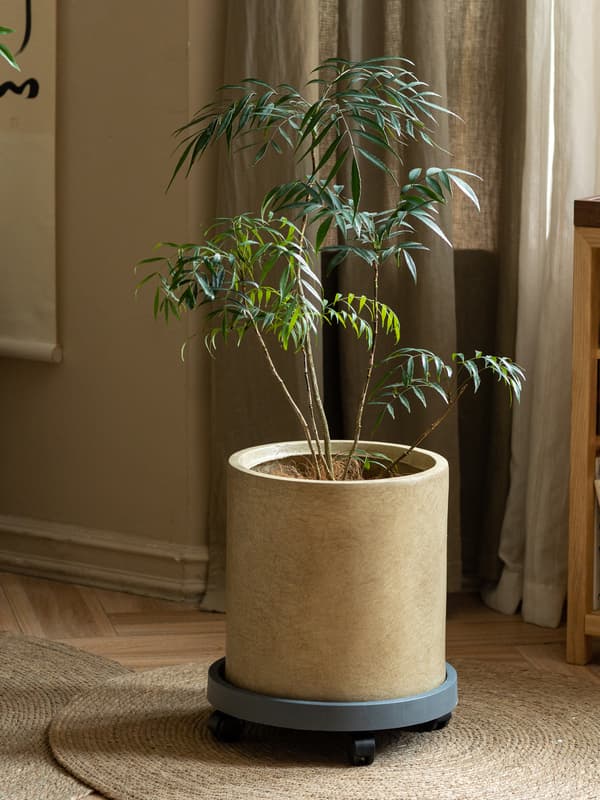 Nordic-style simple magnesia cement flower pot ornament, creative home decoration, large floor-standing entryway planter