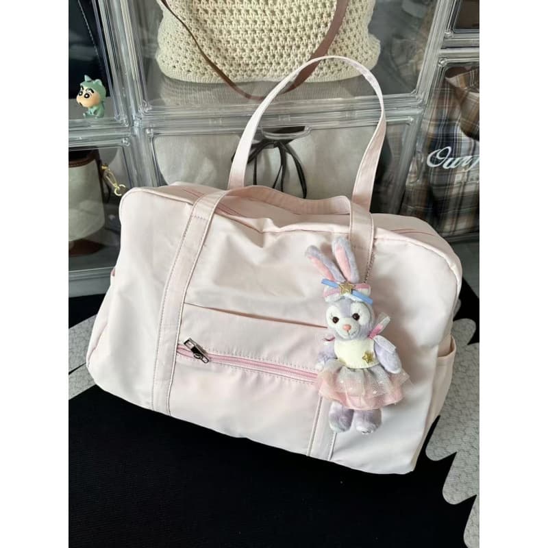 Niche Pink Tote Bag Portable Large Capacity Travel Bag Handbag Sports Bag Gym Bag Short Trip Luggage Bag