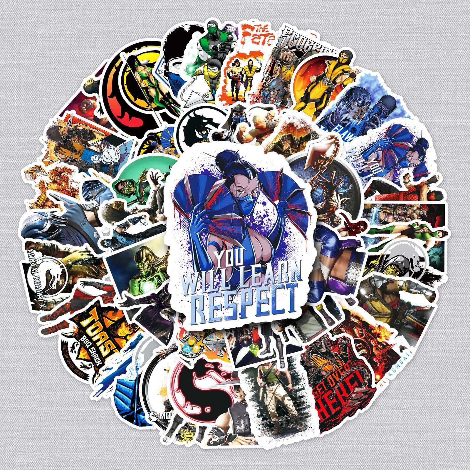 50 Real Person Combat Graffiti Stickers Personalized Cross-border Game Creative DIY Skateboard Luggage Stickers Waterproof