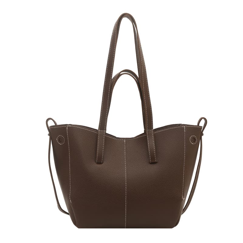 Aesthetic Underarm One-Shoulder Handbag Tote Retro Large Capacity Casual Women's 2026 New Solid Color Commuter