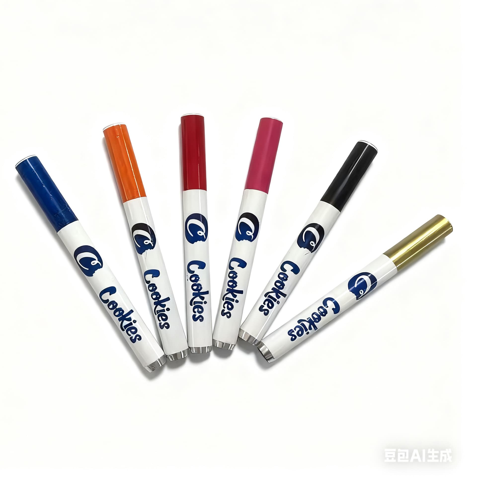 Cross-border color printed cigarette pipe snuff pipe aluminum alloy cigarette shape metal snuff pipe