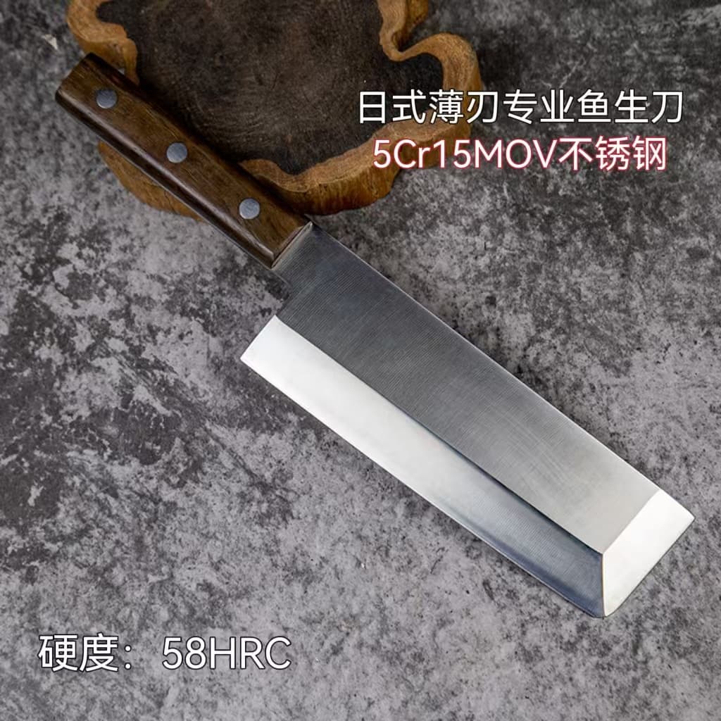 Japanese Chef Knife Deba Fish Head Knife Sashimi Knife Sushi Knife Thickened Molybdenum Vanadium Steel Salmon Knife