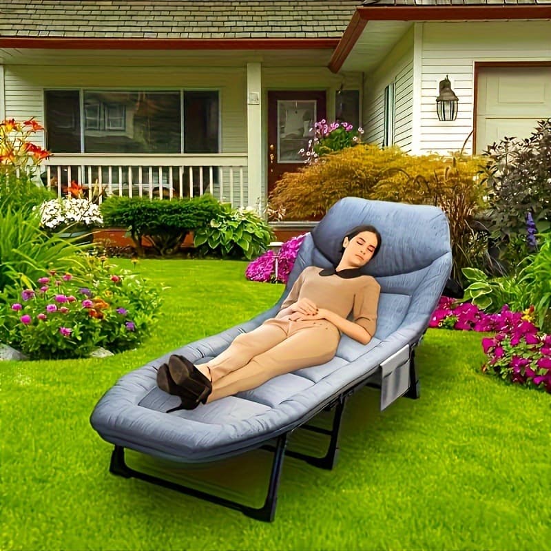 2025 New Cross-border Drop Shipping Heavy-Duty Folding Leisure Chair (with 6-Level Head Support) Cross-border Drop Shipping
