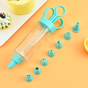 PP Cake Icing Gun Set Frosting Cream Cookie Icing Nozzle Baking Tool Cream Icing Tip