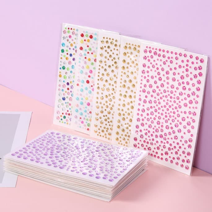 Cross-border hot model Gypsophila 325 3456mm rhinestone diamond stickers beauty face stickers makeup stickers diamond face stickers
