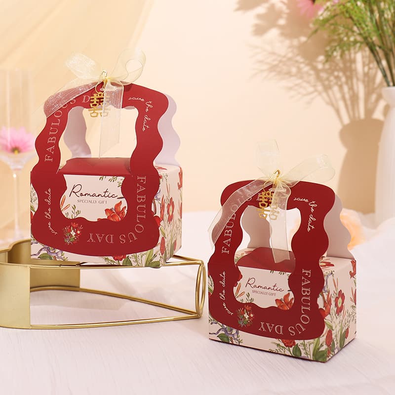 Wedding candy box 2026 new light luxury candy box forest style wedding dress wedding candy gift box creative portable wedding candy bag