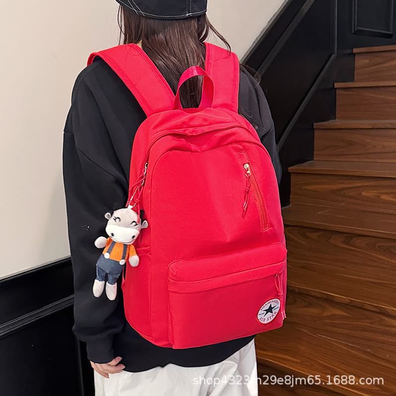 Unisex Backpack for Middle and High School Students, Large Capacity Lightweight Travel Backpack, Simple Campus Backpack for Back-to-School Season