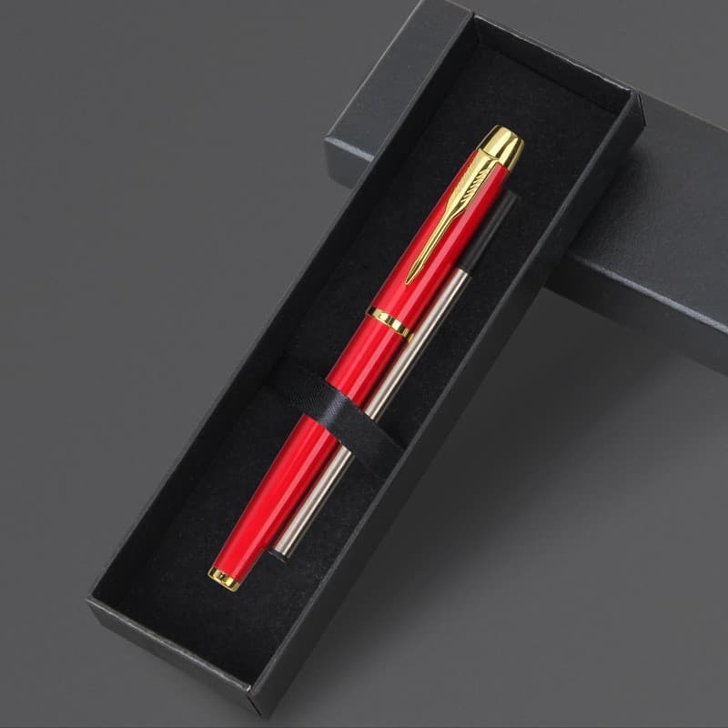 Red signature pen heaven and earth cover set student award event gift pen engraving name feather sword metal ball pen