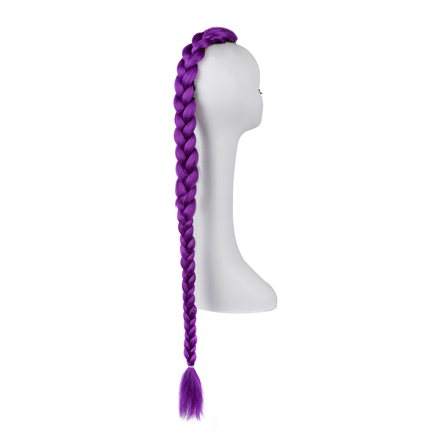 Purple braid ponytail anime wig ponytail purple big braid ponytail