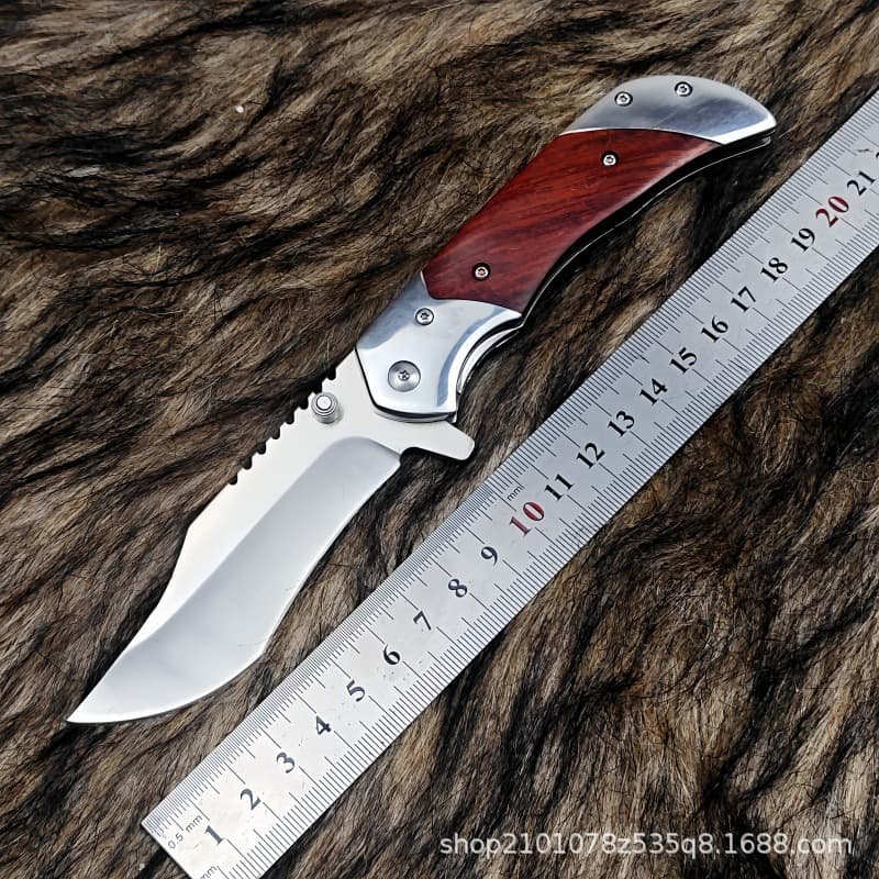 Outdoor camping folding knife, fruit knife, sharp knife, field tactical portable self-defense knife, high hardness knife