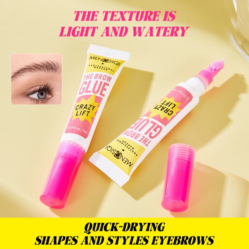 Cross-border Amazon best-selling MENGSIQI shaping eyebrow gel waterproof non-smudge shaping long-lasting transparent eyebrow gel