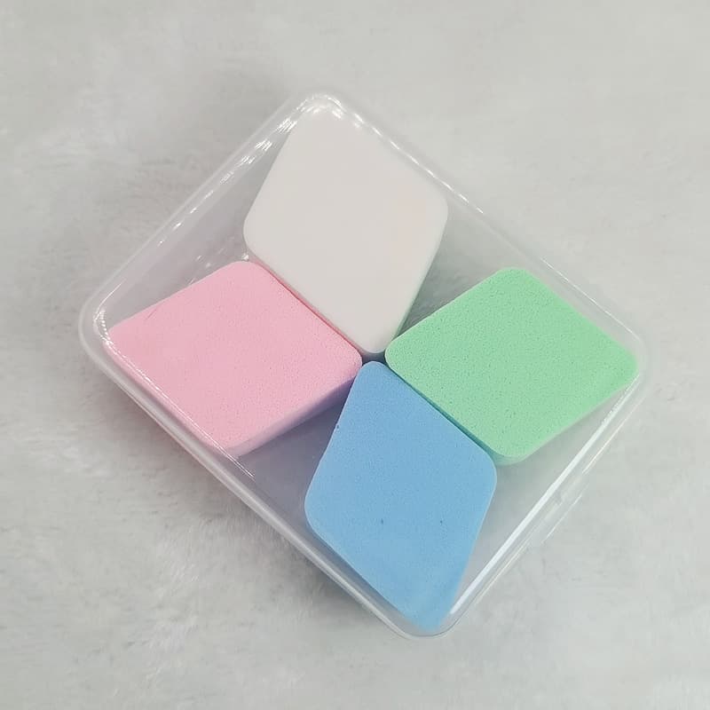 Puff Cleansing Puff 4-Pack Thickened Foundation Makeup Remover Sponge Loose Powder Liquid Foundation Dry Powder Puff Setting Makeup Non-Absorbent