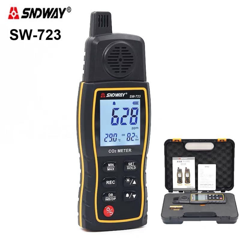 Shendaway SW-723 Carbon Dioxide Gas Detector, Handheld Indoor Home Air CO2 Concentration Alarm