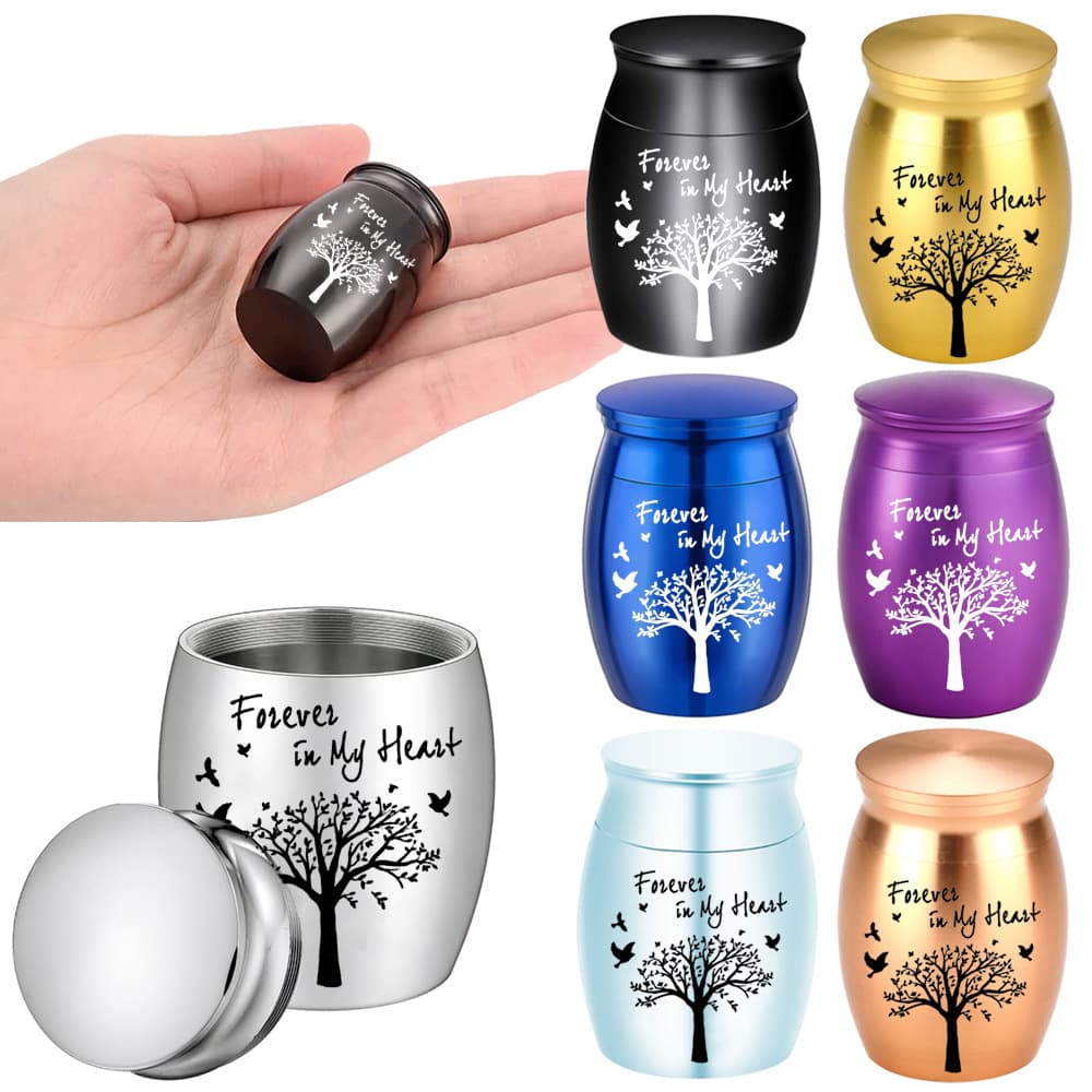 Amazon Hot Selling Pet Remains Hair Urn Jar/Garland Metal Tree of Life Urn/Mini Perfume Bottle