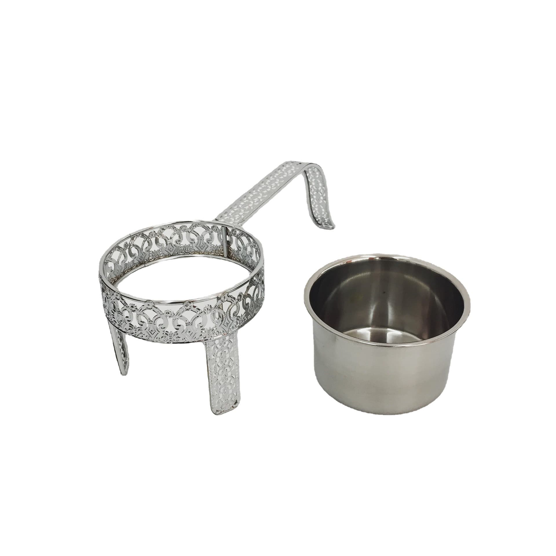 Hookah charcoal basket stainless steel hookah charcoal basket bar KTV small metal long handle silver hookah charcoal basket