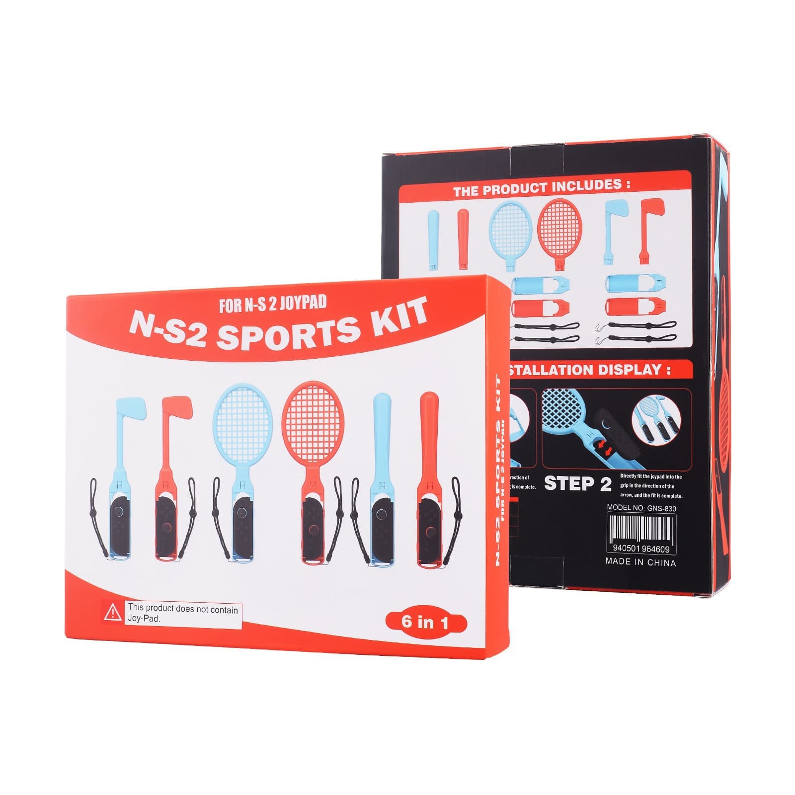 Switch2 Motion Sports Set Tennis Racket Golf Club 6-in-1 Accessories Joy-Con Handle Extension Kit