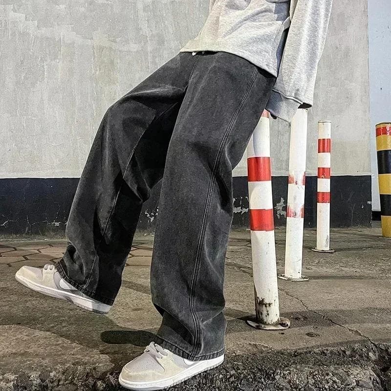 L 31388 Oversize Loose Fit Denim Pants