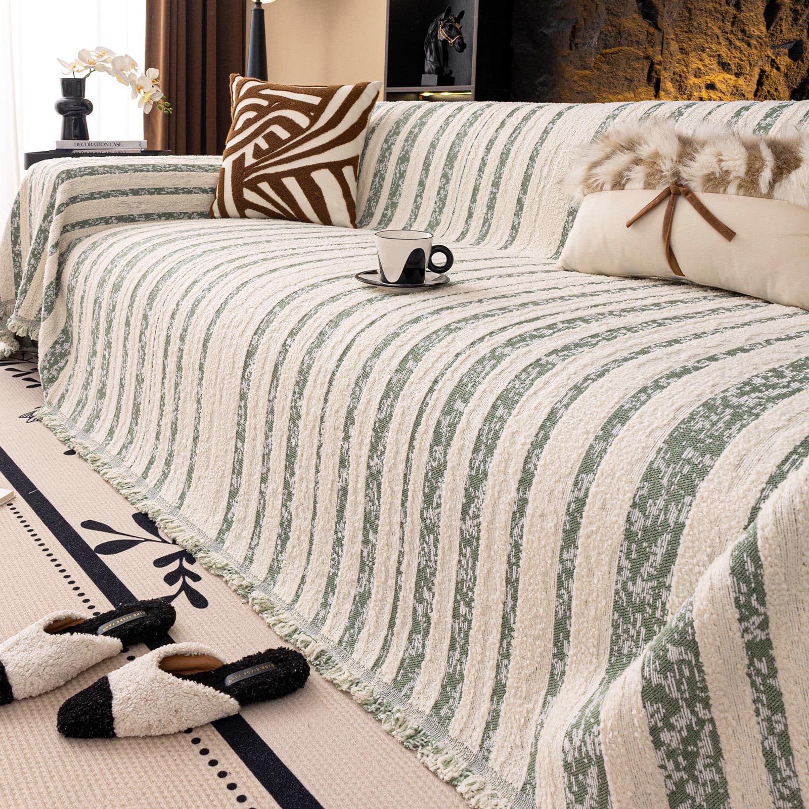 Furry Yarn Sofa Cover Cloth Winter Thickened 2026 New Style Vintage Sofa Blanket Full Sheet Full Cover Sofa Cloth