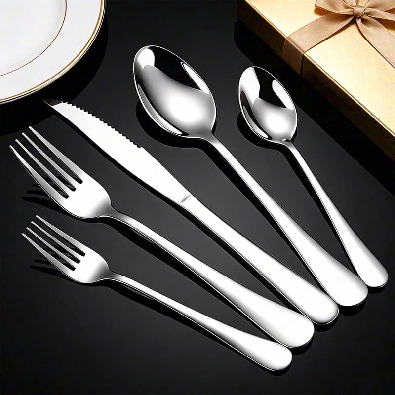 Cross-border 1010 Series 304/410 Stainless Steel Knife Fork Spoon Western Tableware Steak Knife Fork Spoon