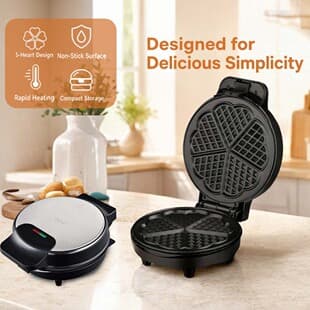 Cross-border US Standard 110V Triangular Heart Waffle Maker Cake Machine Multifunctional Electric Griddle Breakfast Machine 1000W