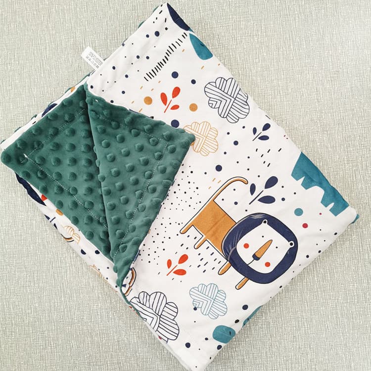 Baby Bean Blanket, Infant Comfort Blanket, Children's Double Layer Quilt, Air Conditioning Blanket, Newborn Ultra-Soft Blanket